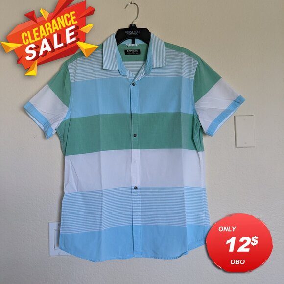 Express Other - EXPRESS Men Short Sleeve button down shirt L/G